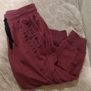 Doughnuts and Deadlifts Maroon Joggers